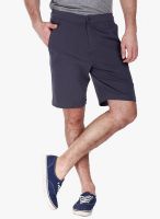 Zobello Blue Solid Shorts