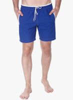 Zobello Blue Solid Swim Short