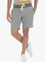 Zobello Grey Printed Shorts