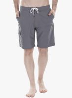 Zobello Grey Solid Swim Short