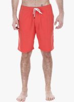Zobello Orange Solid Swim Short