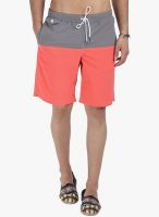 Zobello Red Solid Swim Short