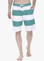 Zobello White Striped Swim Short