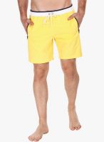 Zobello Yellow Solid Swim Short