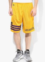 Adidas Lakers Smr Rn Rev Yellow Shorts
