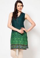 Aurelia Green Printed Kurtis