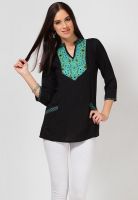 Ayaany Black Printed Kurtis