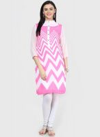 Ayaany Pink Printed Kurta