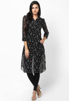 Ayaany Polyester Black Kurta