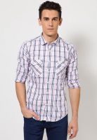 Basics Pink/Blue Casual Shirt