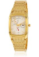 Bentex Ra7014Gp Golden/White Analog Watch