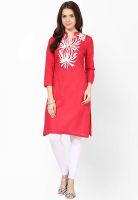 Bhama Couture Red Printed Kurtis