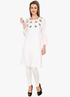 Bhama Couture White Embroidered Kurta