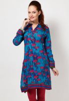 Biba Blue Printed Kurtis