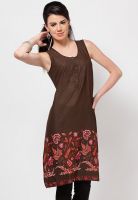 Biba Brown Printed Kurtis