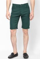 Blue Saint Skinny Fit Green Shorts