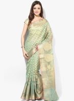 Bunkar Green Printed Saree