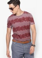 Burton Red Round Neck T-Shirt