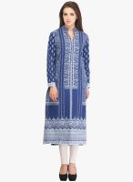 Dees by Dashmesh Blue Printed Kurta