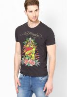 Ed Hardy Charcoal Grey Crew Neck T Shirt