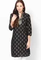 Entropy Cotton Black Kurti