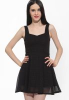 Faballey Black Colored Solid Shift Dress
