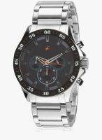 Fastrack Nd3072Sm04-Dc388 Silver/Black Chronograph Watch