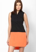 Femella Black Colored Solid Shift Dress
