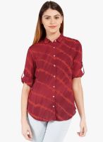 Folklore Maroon Printed Shirt