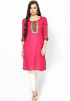 G Cotton Fuchsia Kurta