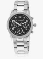 Giordano A2011-11 Silver/Black Analog Watch