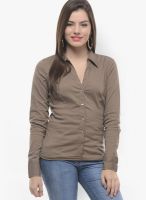 Hapuka Brown Solid Shirt