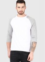 Incult Grey Solid Round Neck T-Shirts