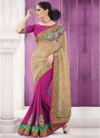 Indian Women By Bahubali Beige Sarees