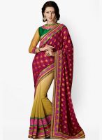 Indian Women By Bahubali Pink Embroidered Saree