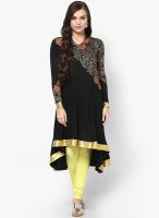 Ira Soleil Black Printed Kurta