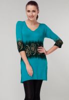 Ira Soleil Viscose Blue Kurti