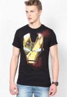 Avengers Black Printed Round Neck T-Shirts
