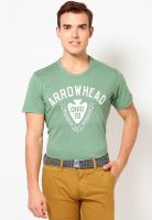 Jack & Jones Green Solid Polo T-Shirts