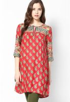 Jugnu Red Printed Kurtis