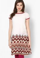 Karigari Off White Printed Kurtis