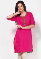 Kurti'S Fuchsia Solid Kurtis