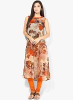 La Firangi Beige Printed Kurti