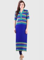 Libas Blue Printed Kurta