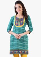 Libas Green Printed Kurta