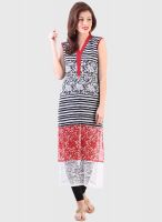 Libas White Printed Kurtas