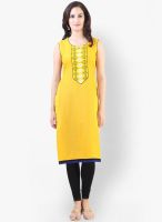 Libas Yellow Printed Kurta