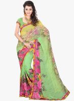 Lookslady Green Printed Saree