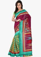 Lookslady Purple Printed Saree
