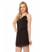 Oxolloxo Black Polyester A Line Dress